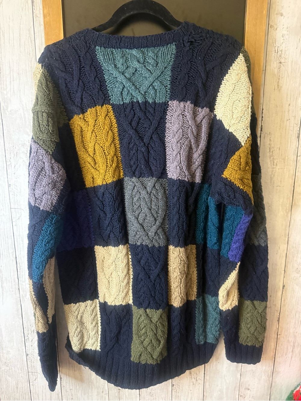 Byford Sweater Mens M Multicolor Chevron Geometric Silk Blend Crewneck - Picture 6 of 6
